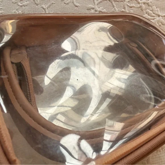 Calpak Small Clear Cosmetics Case in Caramel - Picture 11 of 16